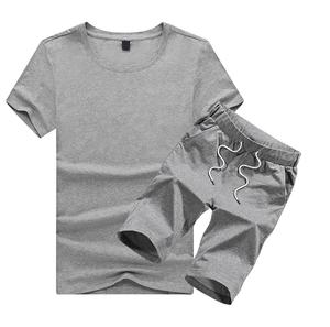 ชุดเสื้อ2025แขนสั้นพิมพ์ลายสำหรับผู้ชายชุดเสื้อผ้าแฟชั่นฟิตเนสแนวสตรีทสำหรับฤดูร้อน - Product Image 6