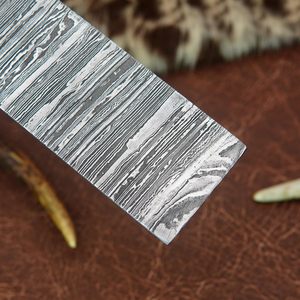 Cuchillo multiusos hecho a mano de palanquilla de acero de Damasco personalizado de alta calidad con patrón de giro hoja de estilo de botón Soporte OEM - Product Image 5