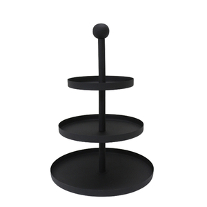 ที่วางเค้กไม้มะม่วง3ชั้นชั้นที่วางขนมหวานโลหะทองเหลืองสีน้ำตาลธรรมชาติที่ใช้ในบ้านที่กำลังมาแรงในวันวาเลนไทน์คริสต์มาส - Product Image 3