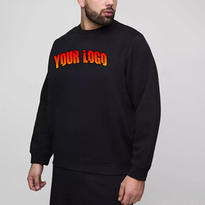 Haute qualité 100% coton pull sweat col rond goutte épaule bouffée personnalisé imprimé logo surdimensionné coupe basique sweat - Product Image 1