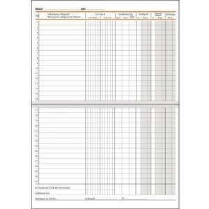 SIGEL DIN A5 Libreta de Registro Verde para Coche y Camión, 32 Hojas, Diario de Registro de Tiempo - Product Image 1