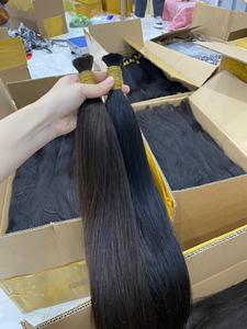 Paquetes de tejido de cabello Remy virgen 100% Onda recta sedosa 8 "-28" Longitud cortada de cabello crudo de chica joven - Product Image 6