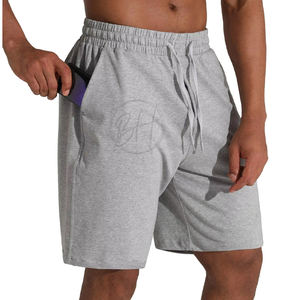 Short de course pour hommes avec fermeture à taille élastique Taille moyenne Type solide Motif uni Tissu en toile teint OEM Service disponible - Product Image 4