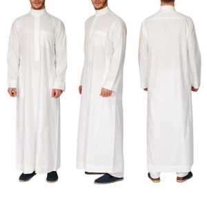 พรีเมี่ยม thobe Grey หรูหราเครื่องแต่งกายอาหรับแบบดั้งเดิม jubba นุ่มและระบายอากาศได้ดีทันสมัย - Product Image 2