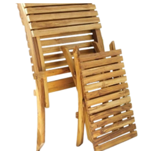 Sillas plegables para exteriores hechas de madera de teca resistente y duradera, vendidas a precios de mayorista. - Product Image 5