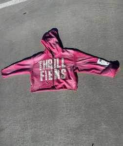 Lettre personnalisée en détresse broderie Logo Vintage lavage à l'acide pierre lavé surdimensionné coupe Vintage unisexe sweats à capuche lourds - Product Image 2