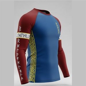 Rashguard MMA à manches longues UPF50 personnalisé de haute qualité pour adultes, avec logo personnalisé, impression numérique, respirant, en Spandex/Polyester, séchage rapide - Product Image 3