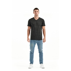 OEM precio de fábrica personalizado cuello en V camisetas 100% algodón logotipo personalizado impresión hombres camisetas de gran tamaño fabricante en Pakistán - Product Image 2
