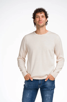 Maglione G MAN da Uomo in Lana Merino, Girocollo, Prodotto in Italia, Traspirante, Anti-Pilling, 280g, Lavorato a Maglia, Manica Lunga