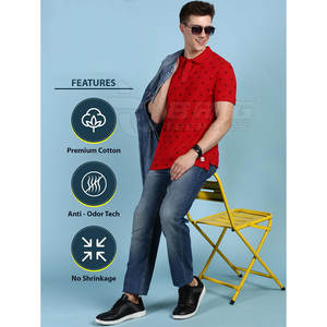 T-shirt polo classique pour hommes avec manches courtes et tissu doux parfait pour les vêtements décontractés d'été T-shirt polo élégant pour hommes - Product Image 3