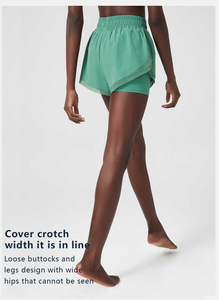 Femmes décontracté Gym Yoga Tennis porter taille haute Flowy Biker Shorts séchage rapide respirant jeunesse taille adulte pour les sports d'entraînement - Product Image 3
