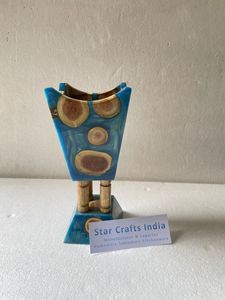 Quemador de Oud árabe de lujo incienso mukhabir Bakhoor quemador de carbón madera y resina epoxi quemador de incensario de Metal negro mate Mukhabir - Product Image 2