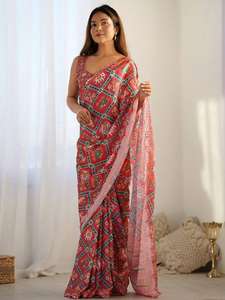 Wholesale GC Suppliers of Soft Georgette Silk Sarees with Mirror Work <b>Indian</b> & <b>Pakistani</b> <b>Clothing</b> - Product Image 2