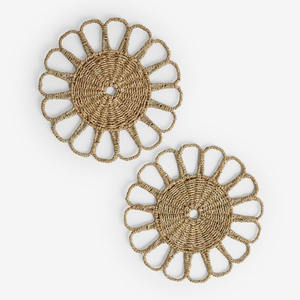 Hot Selling 2025 New Eco-Friendly Natural <b>Bamboo</b> Bohemian Charger Plates Customize Sizes Variety Colors Handmade <b>Placemat</b> Table - Product Image 5