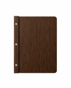 DIVRIS Porte-menu en bois brun sur mesure, gravé, capacité multi-pages pour restaurants et cafés - Product Image 4