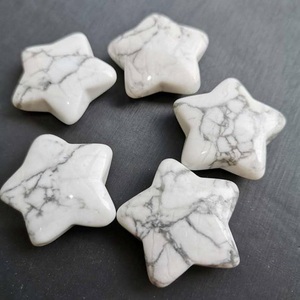 Precio más bajo en Soha Agate Natural Howlite Piedra preciosa de estrella de cristal pulido para la fabricación de joyas y curación y piedra espiritual en venta - Product Image 4