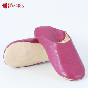 Babuchas marroquíes de cuero para mujer, antideslizantes, ligeras, hechas a mano, para uso diario, multicolor, todas las tallas – azul cielo claro - Product Image 4