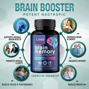 Vegan Focus Enhance Memory Nootropics Brain Booster Supplement OEM Label Gummy Candy for Improved Memory   Sleep