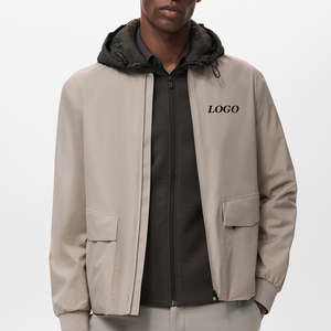 Vestes bomber pour hommes en tissu respirant, fermeture éclair OEM, prix bas, vestes pour hommes tendance, meilleur logo personnalisé imprimé 2026 - Product Image 1