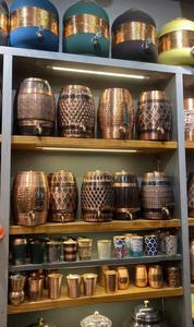 ภาชนะบรรจุอาหารในครัว4L หรูหราทำจากทองแดงบริสุทธิ์ทนทานกันรั่วและออกแบบได้อเนกประสงค์สำหรับเครื่องเทศเมล็ดในน้ำ - Product Image 6