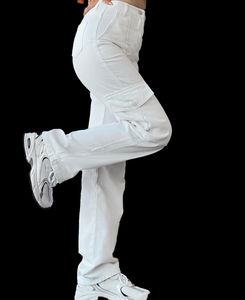 Wholesale Cargo <b>Pants</b> Ladies Casual Trouser Woman Clothes <b>Pants</b> <b>Women</b> High Waisted Trousers with Pocket - Product Image 3