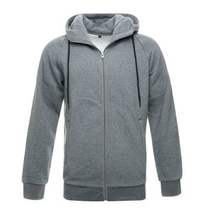 Sweat à capuche zippé 100% coton vierge surdimensionné pour hommes impression personnalisée motif solide polaire matériel hiver sweats à capuche pour hommes - Product Image 1