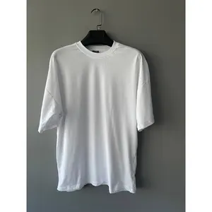 Maglietta Oversize di colore bianco per uomo all'ingrosso di qualità Premium Made in Turkey S-M-L-XL-2XL miglior prezzo