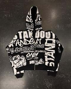 Chaqueta Deportiva Personalizada con Bordado, Unisex, Estilo Oversize, Impresión Digital, Sudadera Ecológica para Hombre, Impresión Serigráfica, Estilo Y2k - Product Image 5