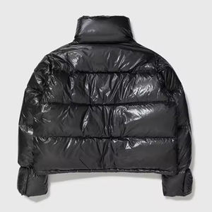 เสื้อแจ็คเก็ตพัฟเฟอร์แบบกลับด้านได้สำหรับผู้หญิง คอเสื้อแบบกลม ระบายอากาศได้ดี กันลม ผ้าไนลอน ปิดด้วยซิป บุด้วยโพลีเอสเตอร์ เสื้อคลุมสำหรับฤดูหนาว - Product Image 2