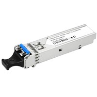 Transceiver Serat Optik Gigabit SFP LX 1.25G 10km Single Mode LC Duplex Modul untuk Jaringan Stabil
