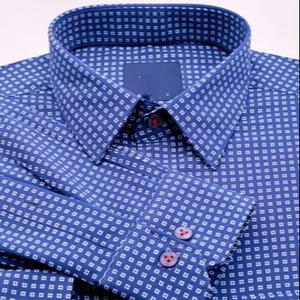 เสื้อลำลองสำหรับผู้ชาย, ผ้าฝ้าย100% ระบายอากาศได้ดีถักด้วยสีย้อมเรียบ - Product Image 1