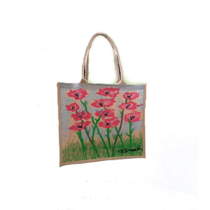 Wholesale <b>Promotional</b> Green Hand Held Jute <b>Bags</b> <b>Tote</b> <b>Bag</b> Printed Bulk Cotton Canvas <b>Bags</b> Beautiful Color and Design - Product Image 5