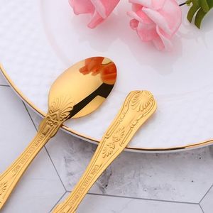 Cuillère en laiton vintage avec sculptures artisanales pour collection Cuillère en laiton durable avec brillant poli pour une longue utilisation à bas prix - Product Image 2