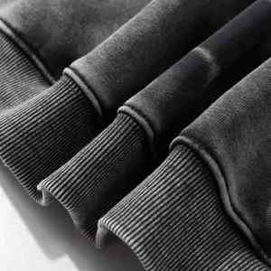 Sweat à capuche personnalisé de style rétro américain délavé pour hommes, marque de mode de rue, sweat à capuche POUR HOMMES - Product Image 6