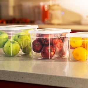 Ensemble de 3 récipients alimentaires transparents en plastique pour épices, réutilisables, empilables, sans BPA, écologiques, hermétiques et de grande taille - Product Image 4