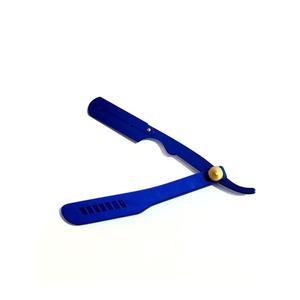 Maquinillas de afeitar de barbero de borde recto de acero inoxidable para hombres Cuchillas de borde único con mango de plástico - Product Image 1