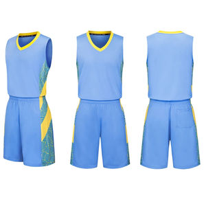 Maillot de basket-ball d'entraînement unisexe de haute qualité, imprimé et brodé, respirant, à séchage rapide, antibactérien, 100% polyester, vêtements de sport - Product Image 2