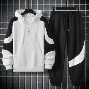 Conjunto Deportivo Ligero de Alta Calidad con Lavado Ácido, Sudadera con Capucha y Pantalones de Chándal Vintage, Diseño Personalizado, Unisex, Poliéster/Algodón, Otoño - Product Image 2