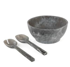 High Quality Multicolor Decorative <b>Resin</b> Bowl With Salad Server <b>for</b> Dining <b>Table</b> Luxury <b>Resin</b> Flatware Kitchenware Food Safe - Product Image 5