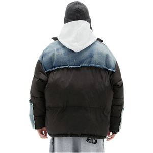Fournisseur OEM de vestes coupe-vent en denim, vestes matelassées personnalisées, manteaux à bulles, vêtements d'extérieur, vestes matelassées d'hiver unisexes - Product Image 5