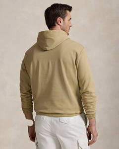 Sweat à capuche beige pour homme avec tissu en polaire doux et poche kangourou pour un style décontracté et élégant au quotidien par Marfa International - Product Image 3