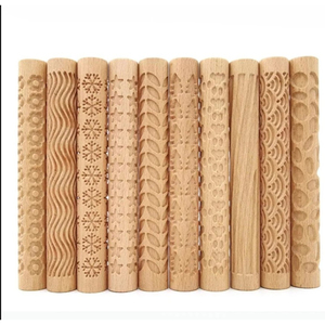 Rodillo de madera de tendencia al por mayor con mango de madera Rodillo de masa Galleta Dumpling Pizza Utensilios de cocina Uso de artículos de hotel - Product Image 5