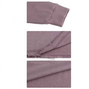 Jersey de manga larga de algodón de alta calidad, Top corto para mujer, Sudadera con capucha con logotipo personalizado para gimnasio, ropa informal, hombro liso, Invierno - Product Image 5