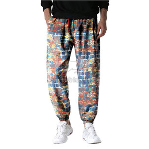 Pantalon de jogging OEM décontracté en toile imprimée sur toute la surface, motif personnalisé, tissu de haute qualité, coupe mi-haute, pour la meilleure vente - Product Image 1