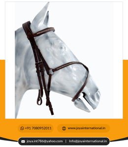 Plegable BR033 Calidad Cuero Headstall Figura 8 Brida con tachuelas brillantes Diseño Horse Products - Product Image 4