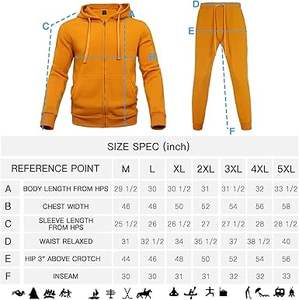 Ensemble de survêtements de jogging extérieur 2 pièces de haute qualité pour hommes, survêtement à manches longues avec fermeture éclair complète 100% coton, personnalisé, grande taille - Product Image 6