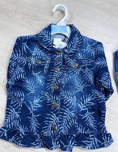 Veste en jean réversible pour filles d'automne, de haute qualité, en coton écologique, doublure lavée, anti-froissement, coupe ample tendance - Product Image 5