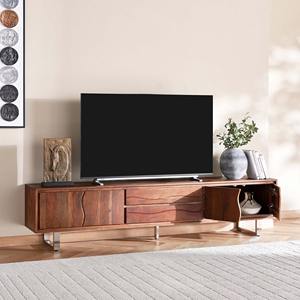 Premium Solid Acacia Wood Contemporary Living Room <b>TV</b> Unit 65"+ <b>TVs</b> Durable Eco-Friendly Handmade Storage Furniture Customizable - Product Image 5