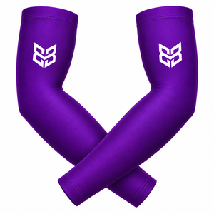 Manchons de bras unisexes noirs avec logo orange, protection anti-UV, compression, en spandex et polyester, équipement de cyclisme pour adultes - Product Image 5