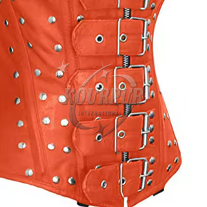 Corsé Moldeador de Mujer con Espalda de Encaje y Cordones, Diseño Sin Costuras con Estampado de Bloques, Material de Cuero/Spandex/Poliéster, Color Personalizable - Product Image 3